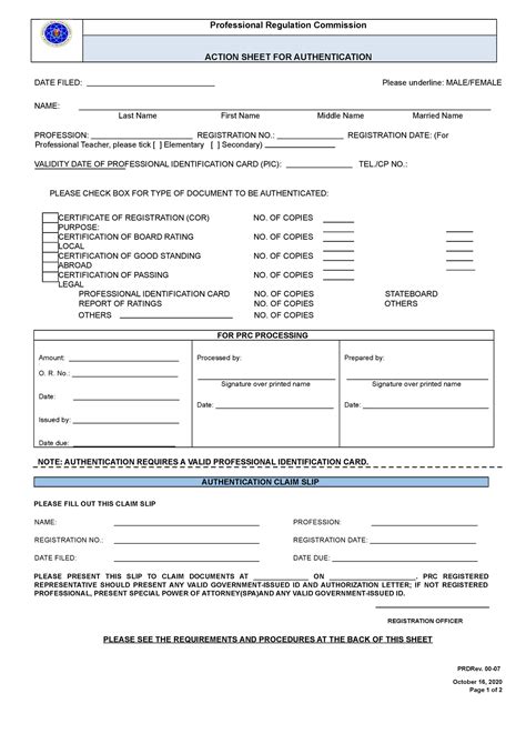 action sheet for registration certificate replacement|Action Sheet for Authentication .